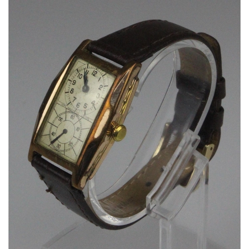 185a - RARE Claridge Rolled Gold Swiss Dual Face Manual Wind Watch c1920. Rare Art Deco 1920s Claridge Swis... 