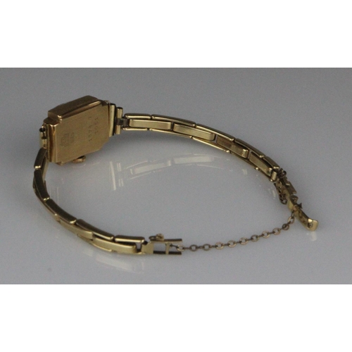 185b - Rare MALAZ Geneve 18ct Gold Art Deco Wristwatch Case by René Fer. MALAZ Geneve 18ct Gold Art Deco Wr... 