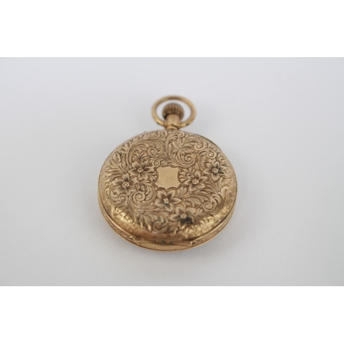 263a - Ladies 12.5ct Imported Continental ladies pocket watch. 25mm case