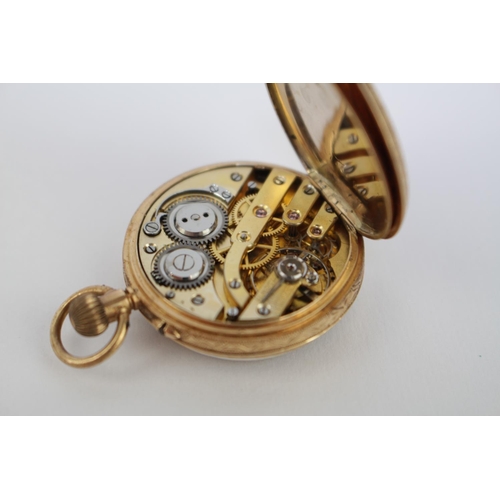 263a - Ladies 12.5ct Imported Continental ladies pocket watch. 25mm case