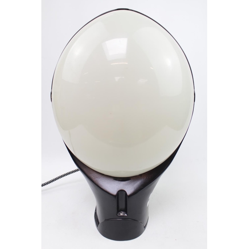 103 - Mid-century Bauhaus type Lamp with Opaque two way shade over Black base. 41cm in Height