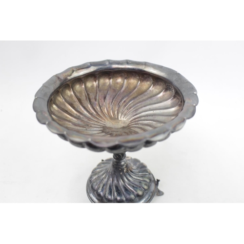 404 - Early 20thC Silver Tazza of Fluted Spiral form. 800 Standard. By Michael Borg 237g total weight