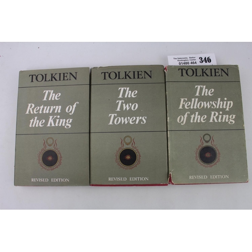 346 - The Lord of the Rings; 3 Volumes by J R R Tolkien published by George Allen & Unwin Ltd; Third Editi... 