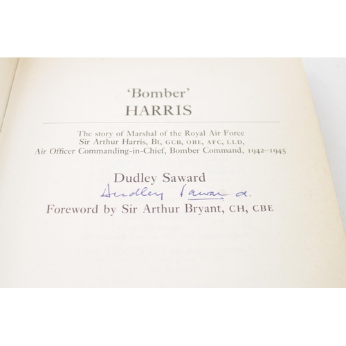 352 - 'Bomber Harris' The Authorised Biography by Dudley Saward signed to interior Bill Howart 617 Squadro... 