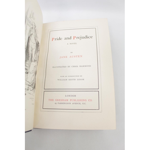 365 - Jane Austen.  Pride & Prejudice.  Talwin Morris Art Nouveau Peacock eye design on cover; Gresham C.1... 