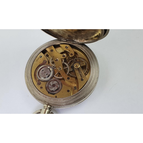 444 - An early 20th century Large goliath sized Masonic pocket watch. The open faced crown wind watch with... 