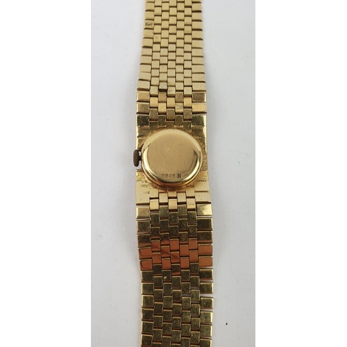 447 - Ladies 18K Gold Girard Perregaux watch with Baton Dial. Serial Number 8648. 39.9g total weight witho... 