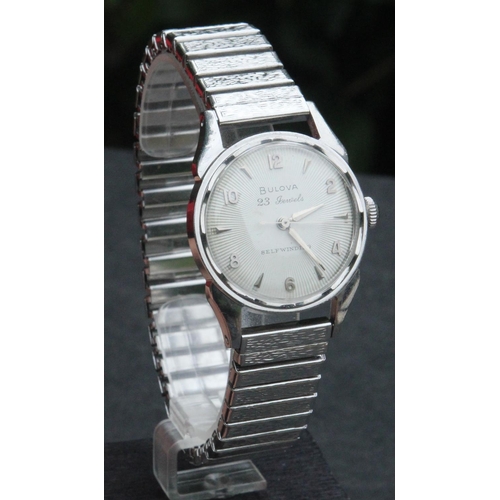 451 - Bulova Self Winding  23 Jewels Stainless Steel Wristwatch 