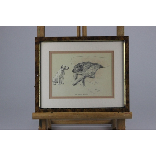 551 - Cecil Aldin Collection of 13 Cracker and Micky Dog Illustrations. These framed dog prints are from t... 