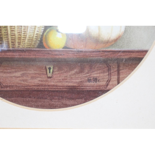 505 - Russian Yri Bulgarin watercolour entitled 'Still Life with Melon'