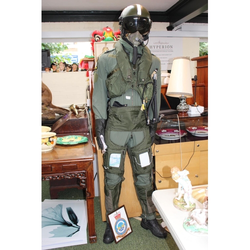 323a - 1980s RAF Tornado Pilots Full Kit inc. Mk 4 Helmet, Survivor Vest, Anti G Suit, Accessories, Seat Co... 