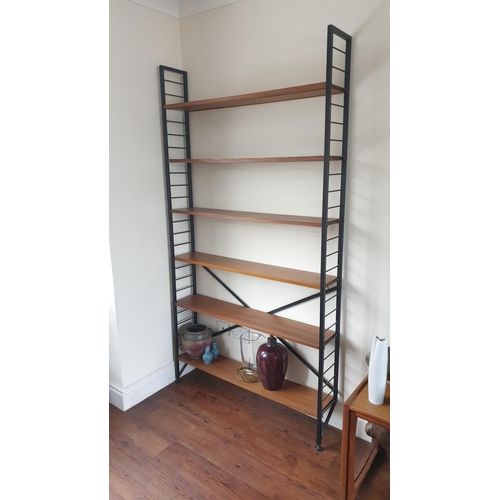 496 - Mid Century Ladderax bookcase. 200cm in Height