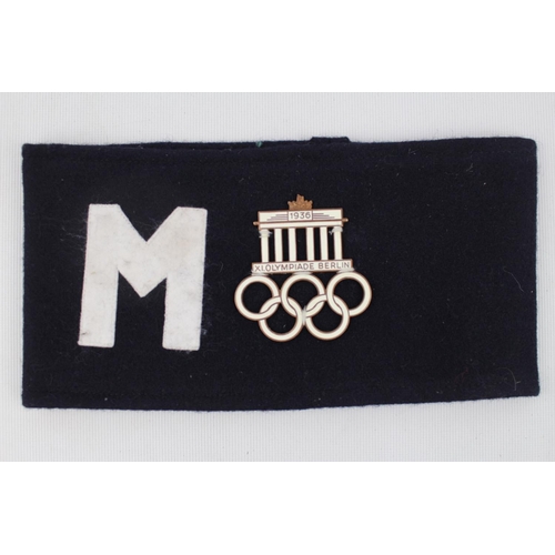 323c - 1936 Berlin Olympics Armband with matching enamel badge