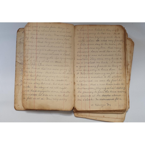 323u - WWI Cambridgeshire Regiment Diary. The handwritten diary of Private George Branch number 1704, A Com... 