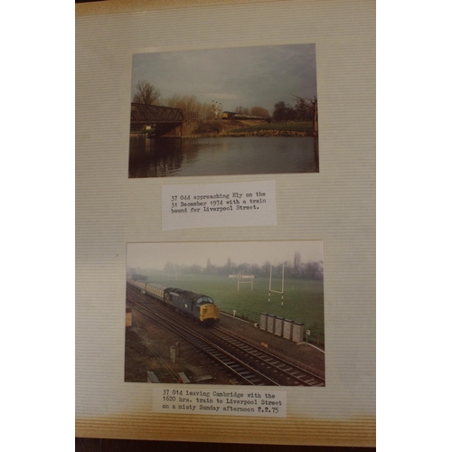 121 - Album of assorted Locomotive photographs mainly taken throughout the Cambridgeshire area