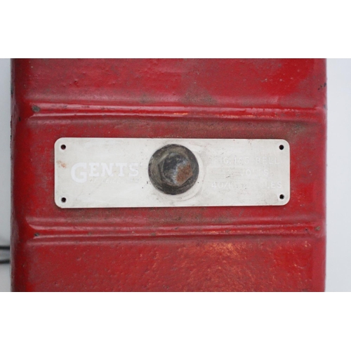 158 - Vintage Gents Fire Alarm with Brass Bell and Red Painted body