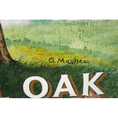 167 - Antique Pub Sign for 'Royal Oak' hand painted signed Matthew 97cm in Height