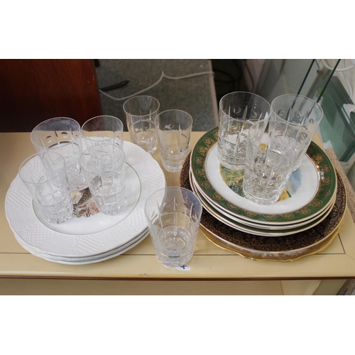 174 - Collection of Sporting related ceramics including five Worcester coffee cans and six saucers