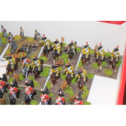 77 - Collection of Hand Painted 25mm Metal Spanish Troops inc. Cavalry, Infantry etc