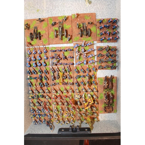 80 - Collection of Hand Painted 25mm Metal Marlburian Imperialist Troops inc. Cavalry, Infantry etc