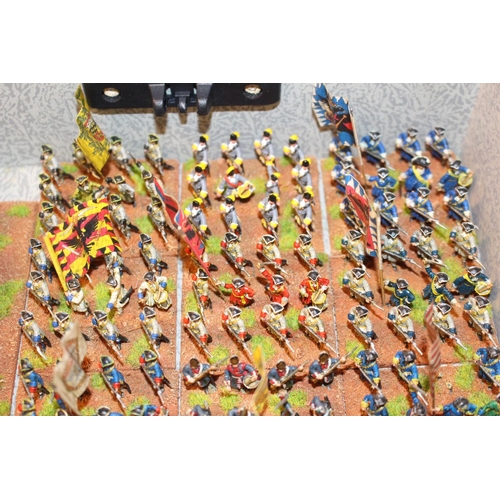 80 - Collection of Hand Painted 25mm Metal Marlburian Imperialist Troops inc. Cavalry, Infantry etc