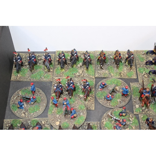 88 - Collection of Hand Painted 25mm Metal and other Early WWI French Troops inc. Cavalry, Infantry etc