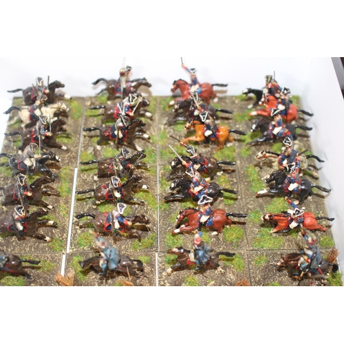 99 - Collection of Hand Painted 25mm French Troops inc. Cavalry, Infantry etc