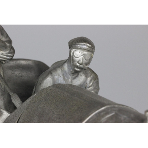 65 - WILHELM ZWICK Racing Car Inkwell by Kayser of Germany. High quality cast resin pewter effect Mercede... 