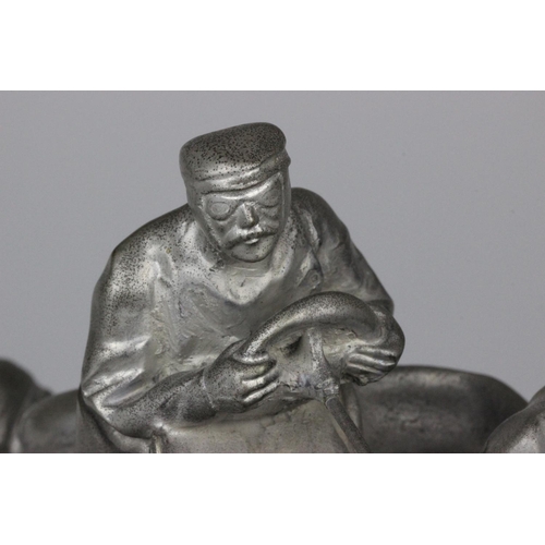 65 - WILHELM ZWICK Racing Car Inkwell by Kayser of Germany. High quality cast resin pewter effect Mercede... 