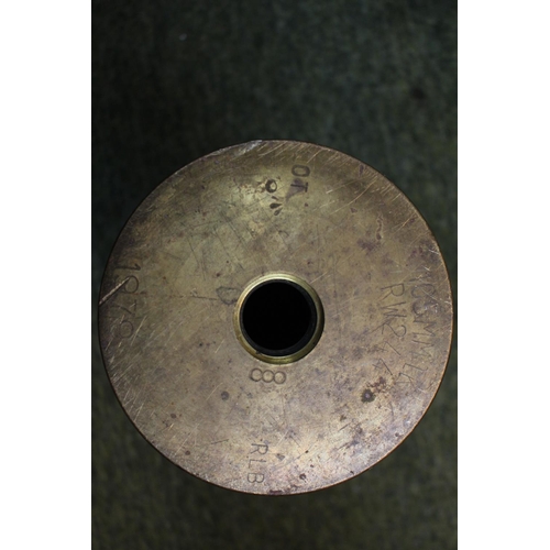 105 - Large Brass Shell case 105mm dated 1979