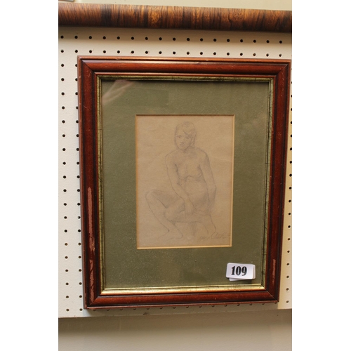 109 - George Charlton Pencil Sketch signed to bottom right