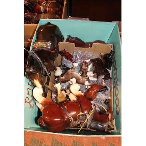 219 - 3 Boxes of assorted Ceramic Horses and Equine models