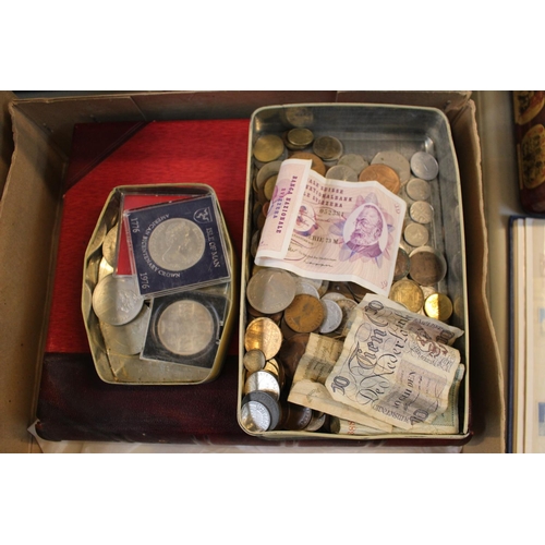 228 - Large collection of assorted Stamps and albums and assorted Coins mainly QEII