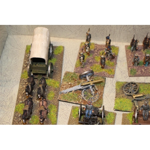 243 - Collection of Metal 25mm American Civil War & Confederates, Cavalry, Horse drawn Cart etc. All Paint... 