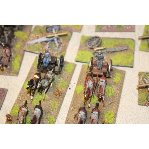 243 - Collection of Metal 25mm American Civil War & Confederates, Cavalry, Horse drawn Cart etc. All Paint... 