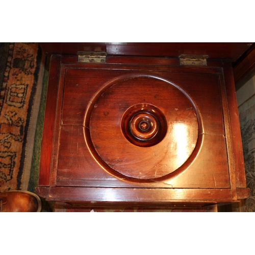 362 - Victorian Mahogany commode with carpet inlaid