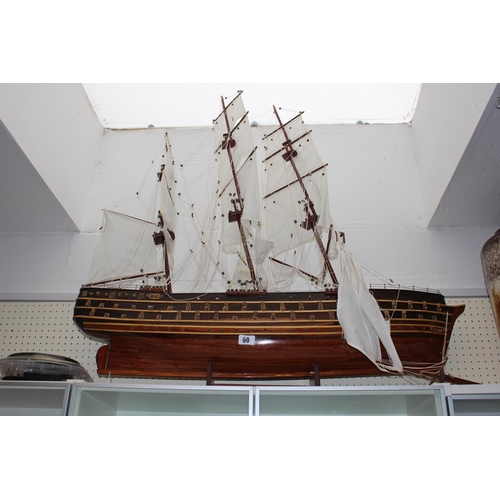 60 - Very Large Model of a Galleon on base 98cm in Length