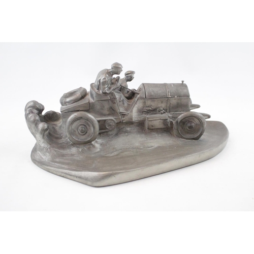 65 - WILHELM ZWICK Racing Car Inkwell by Kayser of Germany. High quality cast resin pewter effect Mercede... 