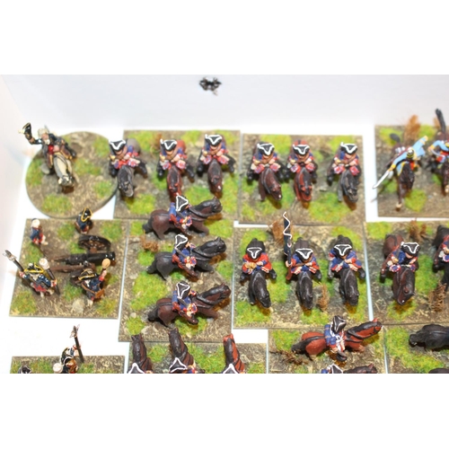 254 - Collection of Metal and Plastic 25mm French Troops, Light Artillery, Cavalry, Infantry etc. All Pain... 