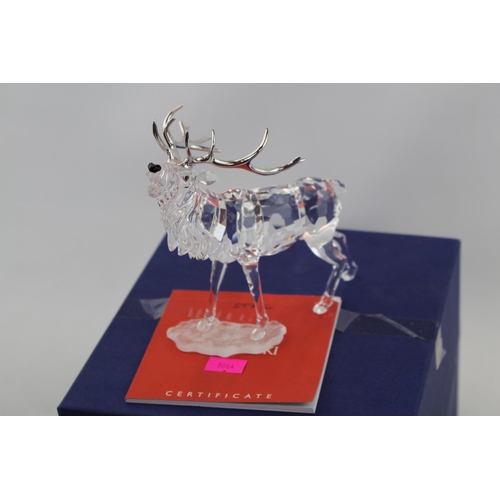 96 - Swarovski boxed The Stag dated boxed designed by Adi Stocker with certificate