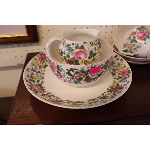 83 - Crown Staffordshire floral decorated Tea Set