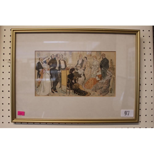 106 - Randolph Caldecott 1846 - 1886 pair of framed prints from The Graphic