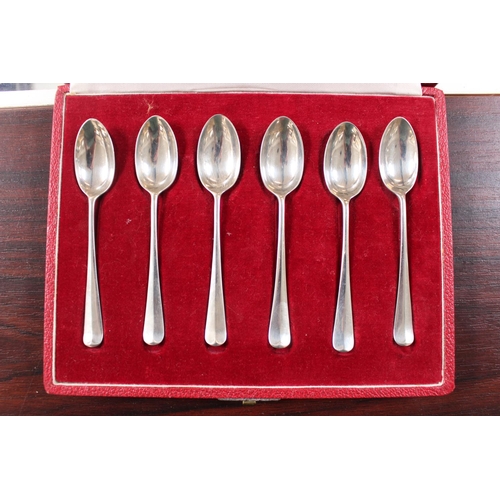 230 - Cased Set of 6 Silver by George Tarratt of Leicester Spoons sated 1952 from All Six Assay Offices 84... 