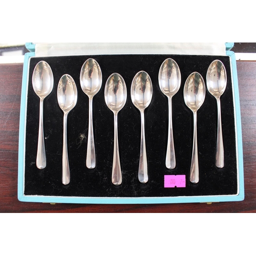 231 - Cased Set of 8 Silver Teaspoons, 2 from each of London, Birmingham, Sheffield & Edinburgh Assay offi... 