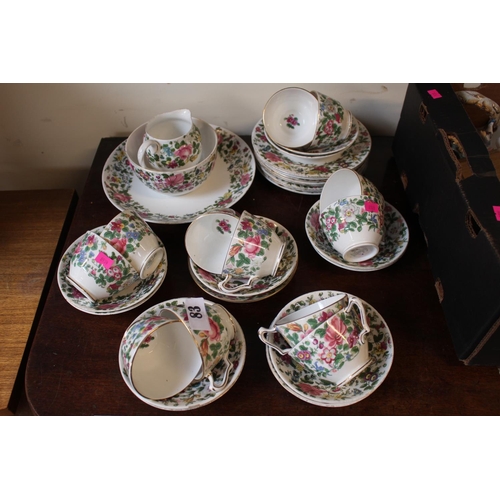 83 - Crown Staffordshire floral decorated Tea Set