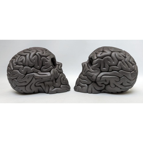 26 - Emilio Garcia (b1981) Skull Brain Graphite segmented sculpture. Ltd edition 16/30 with certificate o... 