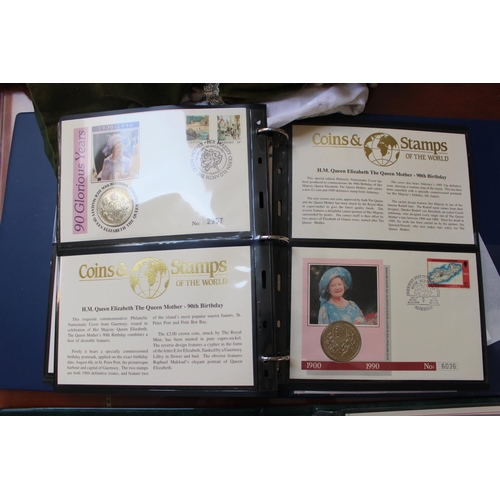 156 - Wildlife America Collection of US Commemorative Stamps and a Set of Coins & Stamps of the World