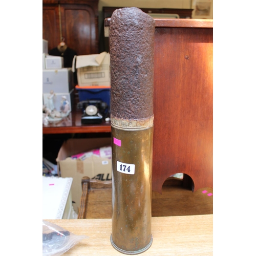 174 - 1917 No.1 Mark II Relic Brass Shell Cartridge 50cm in Height