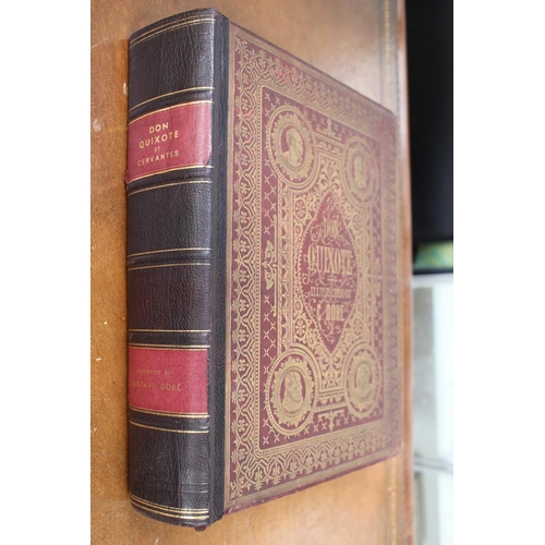 41 - Don Quixote.  Illustrated by Gustave Dore.  Cassell, Petter & Galpin.  Ca. 1890. Beautiful binding d... 