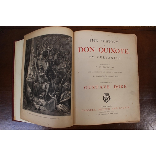 41 - Don Quixote.  Illustrated by Gustave Dore.  Cassell, Petter & Galpin.  Ca. 1890. Beautiful binding d... 